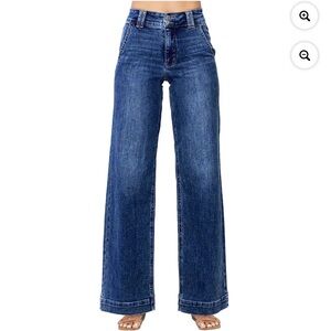 Size 18 DOKOTOO Jeans for Women High Waisted Wide Leg Jeans Trendy Stretchy  new